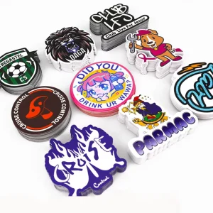 Custom Recyclable Printed Die Cut Strong Stickiness Cartoon Paper Stickers Special Shaped Waterproof Advertising Logo Labels for