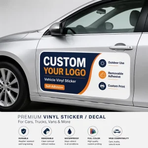 Custom Removable Outdoor Vinyl Vehicle Stickers Waterproof Full Color Custom Print Car Door Decals