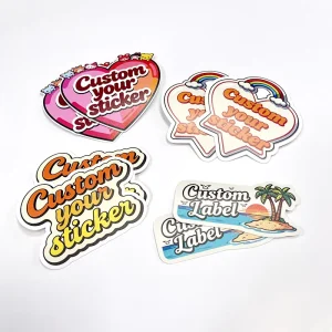 Custom Reusable Easy Dot White Vinyl Die Cut Sticker Digital Printing No Adhesive Reusable Wall Glass Decals