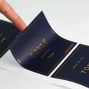 Custom Roll Adhesive Gold Foil Sticker Waterproof Printing Cosmetics Bottle Product Gold Label