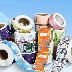 Custom Roll Packaging Machine Label Printing Logo Stickers Waterproof Adhesive Roll Bottle Packaging Labels