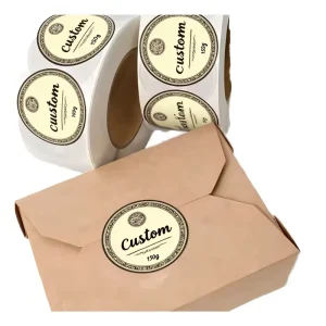 Custom Round Label Stickers Full Color Printing Logo Adhesive Paper Sticker Waterproof Food Sticker Round Sealing Packing Labels