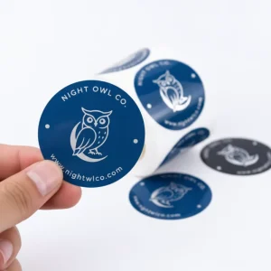 Custom Round Sticker Labels Roll Waterproof Vinyl Paper Adhesive for Brand Promotion Product Labeling Printing logo Sticker Roll