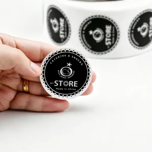 Custom Round Stickers Waterproof Logo Label Printing Personalized Packaging Sticker for Food Catering and Coffee Shop