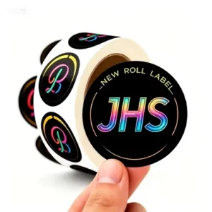 Custom Round Vinyl Clear Stickers Roll Private Design Product Labels Maker Self Adhesive Logo Transparent Sticker