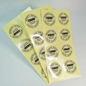 Custom Round Vinyl Oil Proof Waterproof Clear Film Label Transparent Adhesive Stickers In Sheet