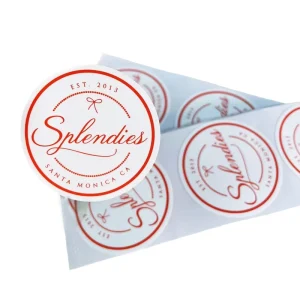 Custom Round Vinyl Sticker Roll Waterproof Self Adhesive Roll Logo Seal Labels for Apparel Gift Food Cosmetic Packaging