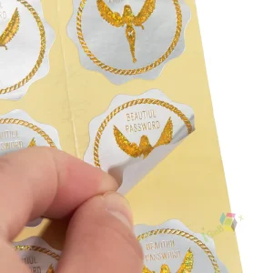 Custom Round Waterproof Vinyl Adhesive Stickers for Labels with Custom Logo Printing
