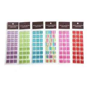 Custom Self Adhesive Colorful Acrylic Crystal Jewel Diamond Shaped Stickers