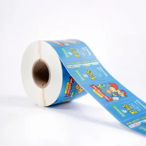 Custom Self-Adhesive PE Stickers Logo Sticker Waterproof Digital Printing Film Lamination Roll Labels
