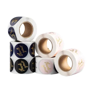 Custom Self Adhesive Round Paper Stickers for Candle Craft and Photo Frame Use Waterproof Roll Labels