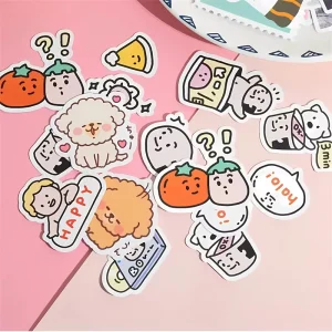 Custom Self Adhesive Sticker Easy Peel Cut Cartoon Printed Labels Stickers Vinyl Custom Stickers Sheet
