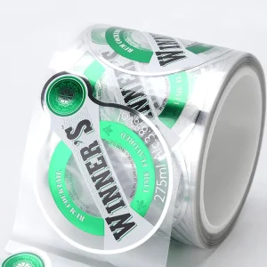 Custom Self-Adhesive Transparent Sticker Label Roll