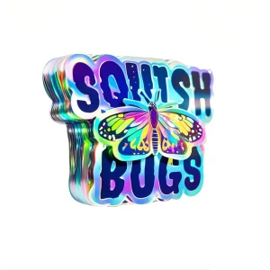Custom Self Adhesive UV Waterproof Holographic Sheets Sticker PVC Label Logo Die Cut Vinyl Stickers