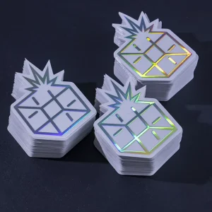 Custom Self Adhesive Waterproof Holographic Die Cut Hologram Decorative Sticker Personalized Logo Vinyl Stickers