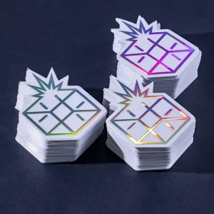 Custom Self Adhesive Waterproof Holographic Sticker Personalized Logo Vinyl Die Cut Hologram Decorative Stickers