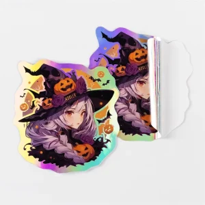 Custom Self Adhesive Waterproof Vinyl Holographic Stickers Decorative Custom Die Cut Holographic Labels