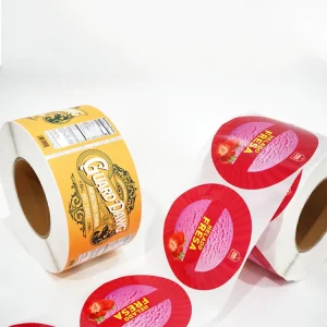 Custom Self Adhesive logo Printing Roll Food Safety Packaging Label Food Container Label Sticker for Glass Jar