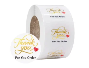 Custom Self Applying Waterproof PVC Adhesive Vinyl Sticker Roll ‘Thank You’ Print Craft Use Photo Frames GRT Brand Model