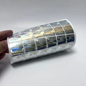 Custom Serial Number Holographic Sticker Qr Code Scratch Off Hologram Stickers Verify System Label