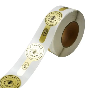 Custom Shape Logo Printing Matte Adhesive Jar Sticker Printed Roll Bottle Customized Label for Honey Jar