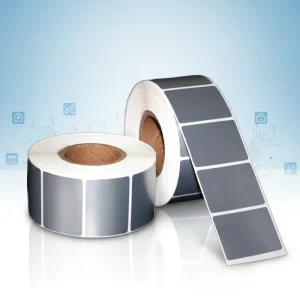Custom Size Matte Silver Polyester Label Roll Waterproof Durable Strong Adhesive Blank Self adhesive Label for Various Occasions