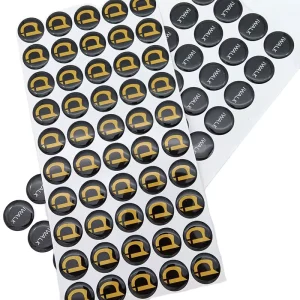 Custom Size Polyurethane Resin Coated clear 3D Epoxy Domed Vinyl Sticker Labels