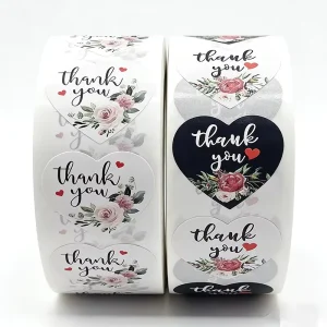 Custom Size Self Adhesive Business Labels Personalized Foil Stamping Stickers Rolls Vinyl Material
