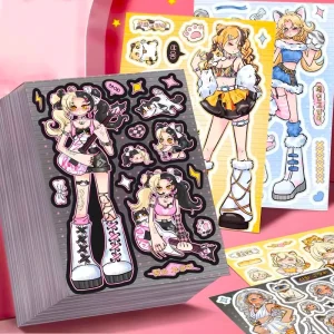 Custom Size Waterproof Multi Designs Vinyl Stickers Sheets Clear Kiss Cut Cute Stickers Sheet for Promotion