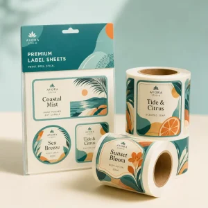 Custom Sized Printable Product Packaging Labels Waterproof Scratch Resistant and UV Resistant