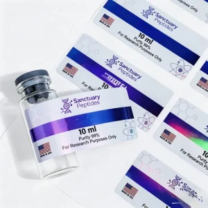 Custom Small Waterproof PP Roll Peptide Bottle Labels Durable Printed Stickers for Cosmetic Beauty Personal Care