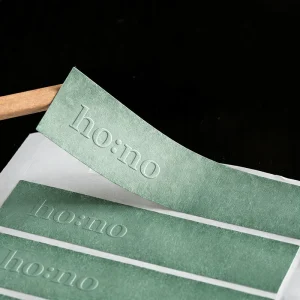 Custom Special Textured Paper Embossed Labels Sticker Logo Business Stickers Fashion Embossed