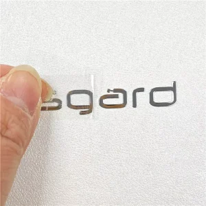 Custom Stable Quality Nickel Chrome Plating Thin Metal Transfer Labels Silver Electroformed Nickel Logo Stickers