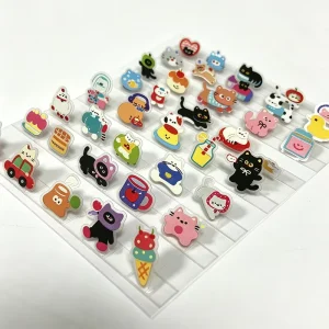 Custom Standing Stickers Sticker for Kids Transparent PVC Cute Decorative Cartoon Sticker Vinyl Die Cut Logo Stickers