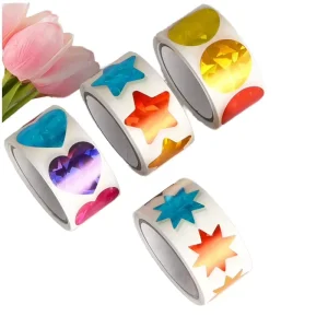 Custom Star Shape Decorative Self Adhesive Paper Sticker Roll Anti-Counterfeit RFID Sticker