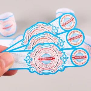 Custom Sticker Label for Cigar Wrapping Logo Stickers Maker Gold Foil Printing Embossing Cigar Band Labels