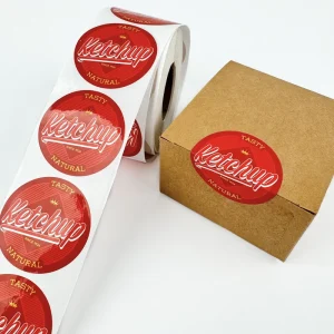 Custom Sticker Roll Waterproof Adhesive Vinyl Brand Logo Sealing Round Business Logo Sticker Food Packaging Labels