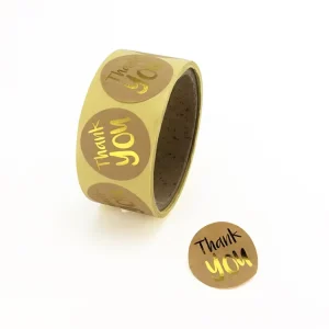 Custom Sticker Roll Waterproof Adhesive Vinyl Brand Logo Sealing Round Label
