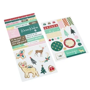 Custom Sticker Sheet Cartoon Stickers Vinyl Sticker Custom Holiday themed Puffy Stickers for DIY Gift Wrapping