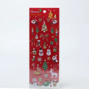 Custom Sticker Sheet Glitter Manufacturer Glitter Foam Stickers Decorative Shiny Happy Face Stickers