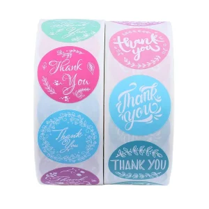 Custom Sticker Thank You Logo Printing Decorative Vinyl Thanks Sticker