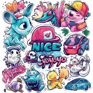Custom Sticker Vinyl Die Cut Stickers Printing Adhesive Waterproof Company Cartoon Vinyl Logo Stickers