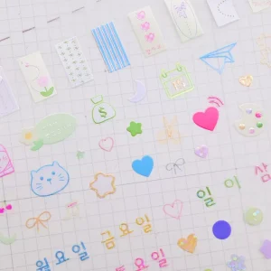 Custom Sticker Waterproof Self Adhesive 100 Sheets Kiss Cut Paper Sticker Printing
