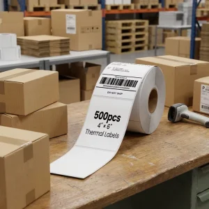 Custom Stickers 4×6 Inch Logo Waterproof Thermal Label Sticker for Packaging Labels Branding