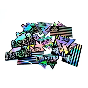 Custom Stickers High Quality Laser Die Cut Glossy Lamination Vinyl Personalized Permanent Label Plain Holographic Stickers