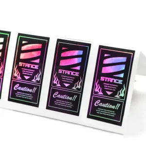 Custom Stickers Logo Waterproof Logo Packing Paper Laser Holographic Sticker