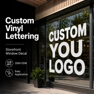 Custom Storefront Window Vinyl Lettering Decals Custom Logo Easy Application Stickers for Retail