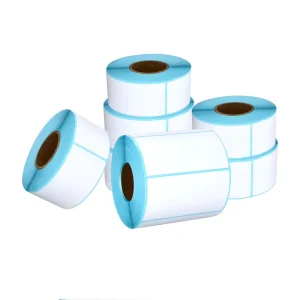 Custom Strong Adhesive Vinyl Waterproof Eco friendly Roll Stickers 60*40*700 PCS Private Label Barcode Labels Grocery Promotion