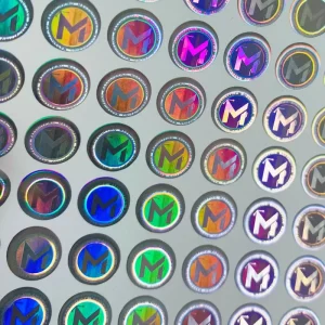 Custom Tamper Proof Hologram Stickers Hologram Tamper Evident Gold Metallic Hologram Sticker Sheet