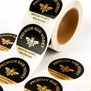 Custom Tamper Proof Seal Label Printing Self Adhesive Waterproof Food Product Bottle Roll Sticker for Bottle Jar Top Brand PT